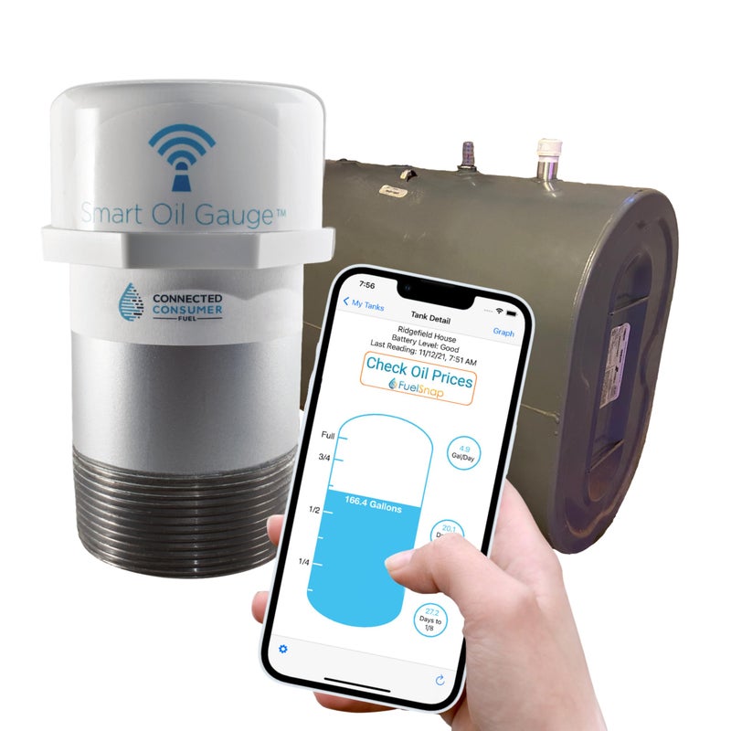 Connected Consumer Fuel Smart Oil Gauge - Wi-Fi Heating Oil Tank Gauge with Smart Monitoring - Fuel Tank Gauge Compatible with Alexa - Designed for 275/330/500/550 Gallon Tanks (Vertical/Horizontal) - Image 1